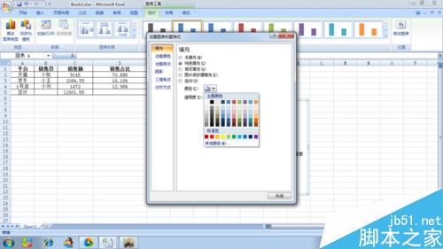 如何在excel表中插入柱形图、改标题、填充颜色